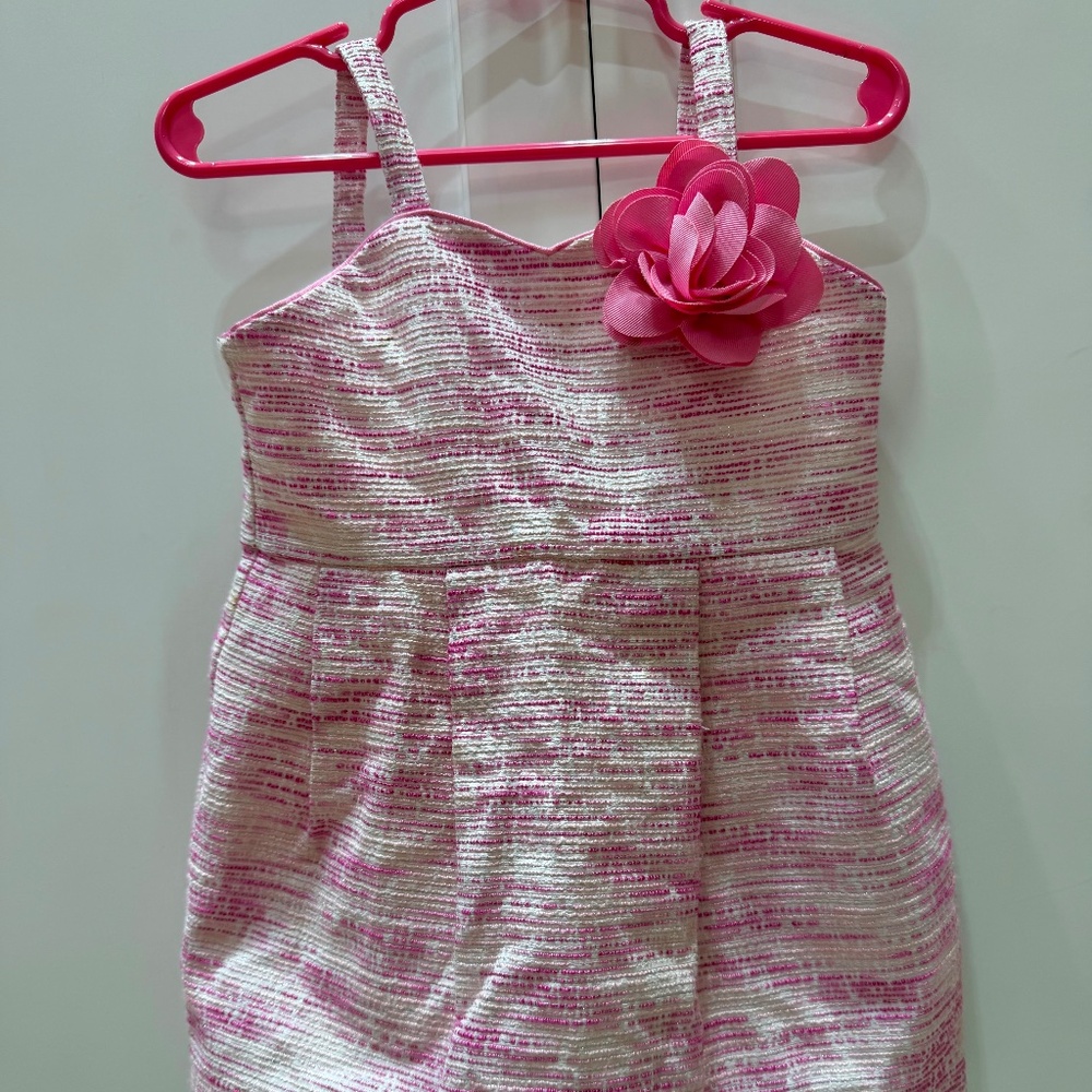 Janie and Jack Baby Girl Pink Stitch Boucle Dress